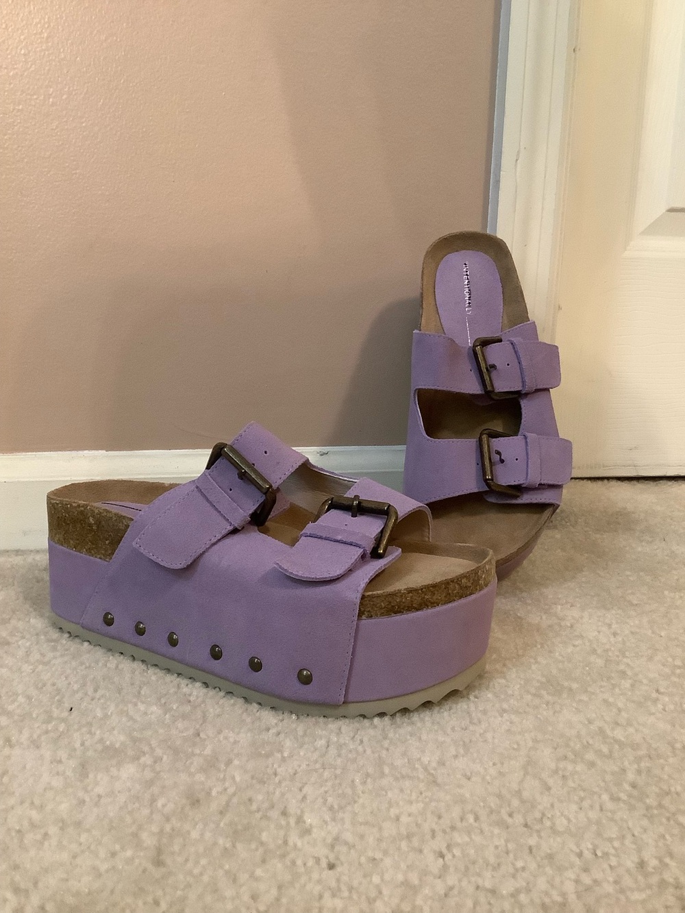 Intentionally Blank Free People Rule Breaker Flatform Platform Sandals size 37/7
